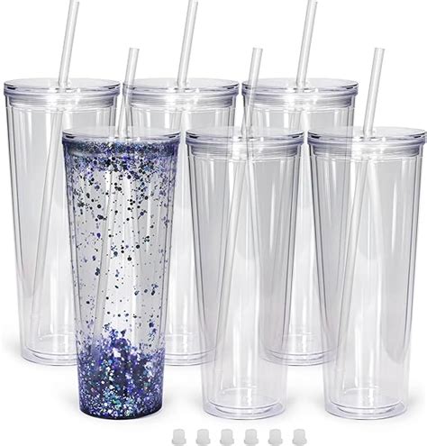 Amazon Sweet Grain Snow Globe Tumblers 6 Pack 24oz Double Wall