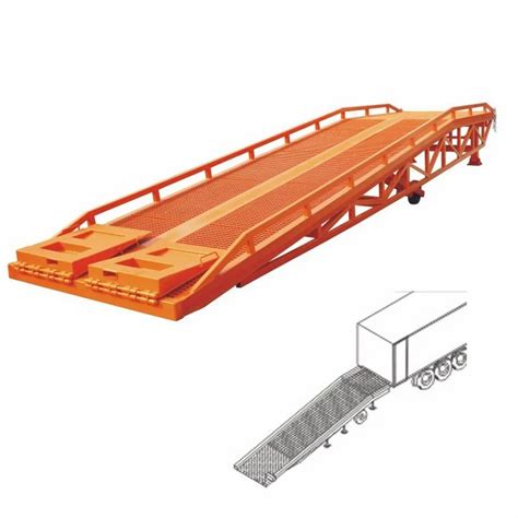 Indowell Painted Steel Mobile Dock Ramp For Loading Unloading Double