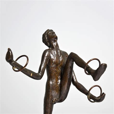 Victor Salmones Nude Juggler Bronze Sculpture Palm Beach Modern Gallery