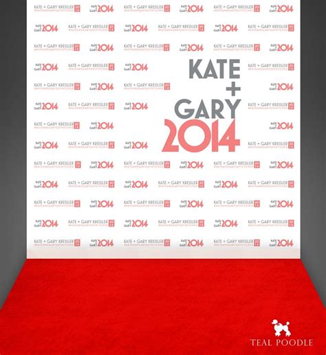 Bride & Groom Wedding Red Carpet Backdrop | Ambientação, Festa