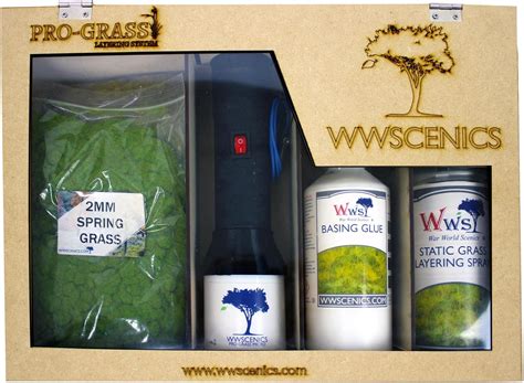 Wwscenics Pro Grass Layering System Complete Starter Kit With Static Grass And Applicator