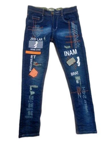 Straight Fit Printed Mens Blue Knitted Jean At Rs 450 Piece In New