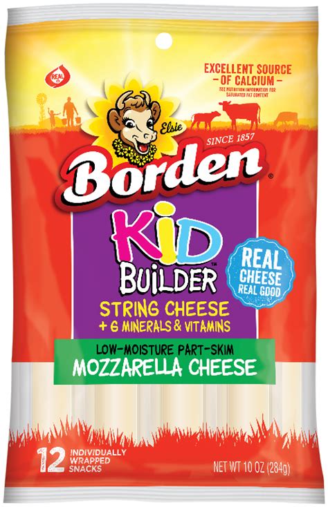 Kid Builder Mozzarella String Cheese Borden Cheese