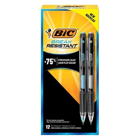 Bic Velocity Original Mechanical Pencil Black 12 Count Thick Pencils