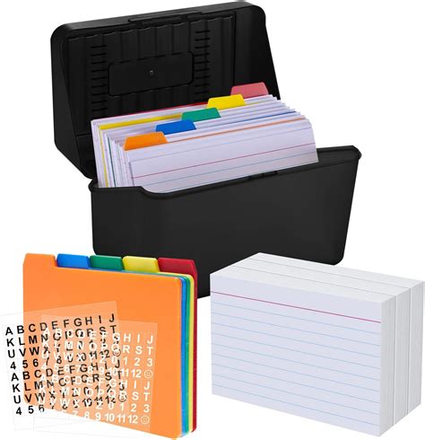 Index Card Holder with Dividers and Ruled Index Nepal | Ubuy
