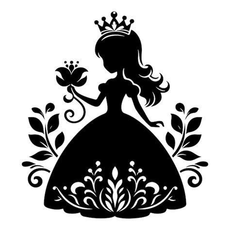 Premium Vector Princess Silhouette Vector Illustration