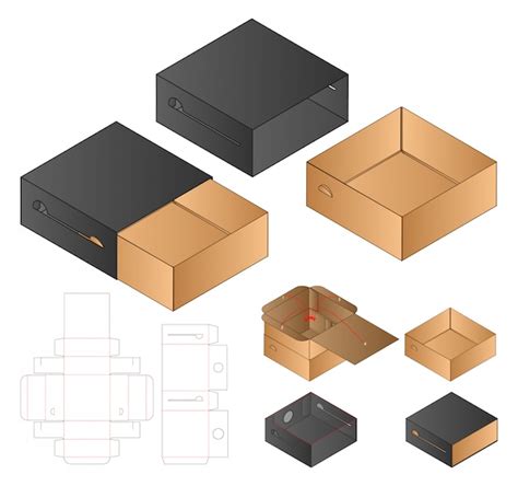 Caja De Embalaje Troquelado Dise O De Plantilla Vector Premium