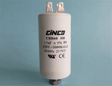 1 5UF 250Vac CBB60A Motor Run Capacitors 4pins Cinco Capacitor