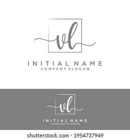 Vl Initial Letters Handwriting Signature Logo Stock Vector Royalty