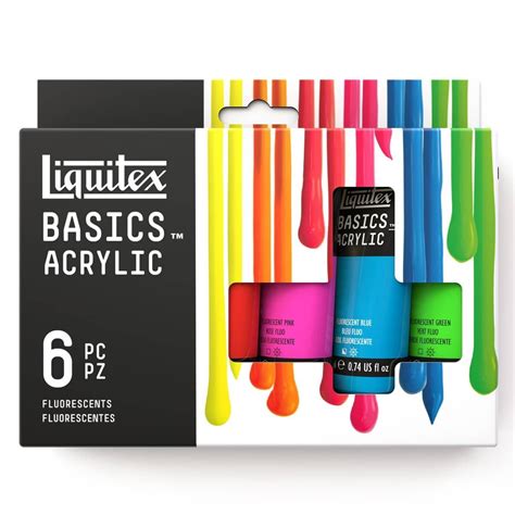 Liquitex Basics Acrylic Fluorescent Colors Set Of Ml Jerry S