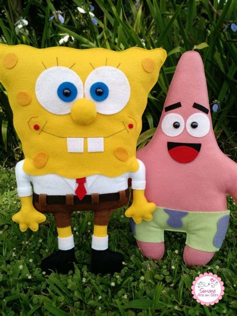 Bonecos Em Feltro Patrick E Bob Esponja Elo7 Diy Boneca