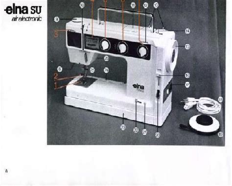 Elna Su Air Electronic 1 Sewing Machine Instructions