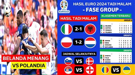 Hasil Euro 2024 Tadi Malam Polandia Vs Belanda Klasemen Piala Eropa