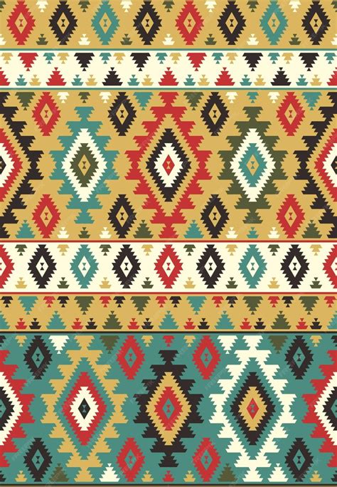 Premium Vector Seamless Geometric Tribal Pattern 063