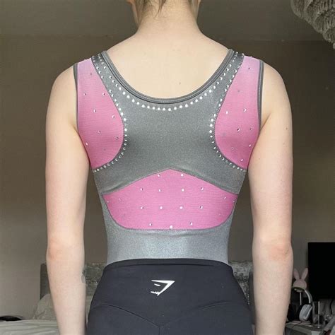 Asm Grey Pink Darcy Gymnastics Leotard Brought For Depop