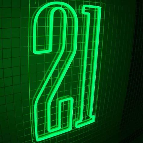 Stunning 21 Neon Sign Hire 21st Birthday Sign 130