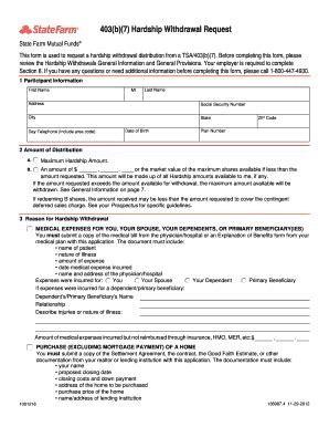 Fillable Online TSA 403 B 7 Hardship Withdrawal Request Fax Email