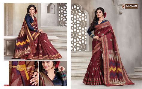 Sangam Shantiniketan Festive Wear Handloom Silk Sarees Collection