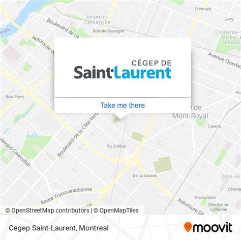 How to get to Cegep Saint-Laurent by metro, bus or train?