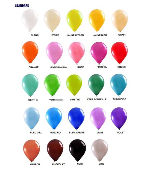 Comprendre Les Coloris Et Gammes Des Ballons Latex Https Decoration