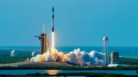 Spacex Falcon Rocket Takes Off With Starlink