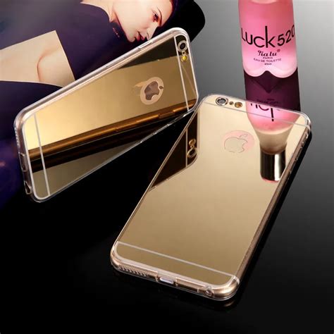 Luxury Mirror Electroplating Soft Tpu Cover Case For Iphone 6 6s 4 7