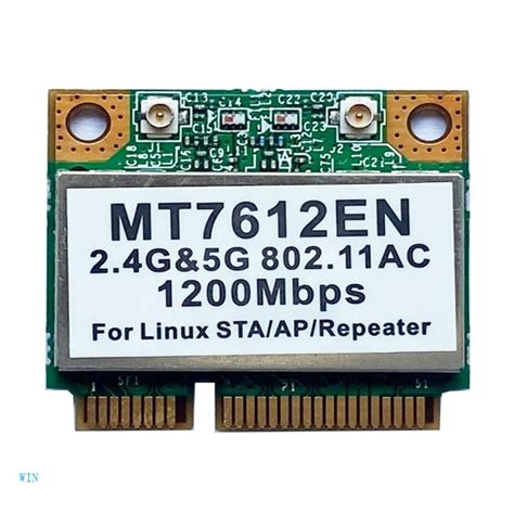 Win อะแดปเตอร์การ์ด Wifi MT7612EN Dual-Band 5G- Gigabit- Mini-PCI-E ...
