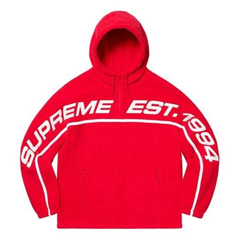 Supreme Fw19 Week 15 Polartec Half Zip Hooded Sweatshirt Sup Fw19 1076 Kicks Crew