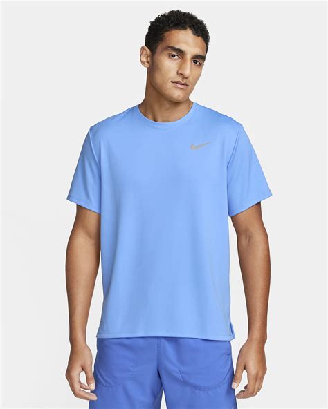 Nike Miler Mens Dri Fit Uv Short Sleeve Running Top Nike Uk