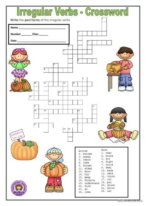 Crossword Puzzle Past Simple of Ir Français FLE fiches pedagogiques