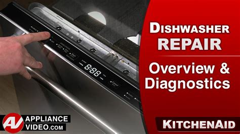 KitchenAid KDTM354ESS3 Dishwasher Overview And Diagnostic Mode YouTube