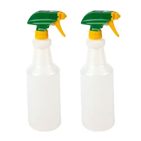 2 Pack Plastic Trigger Spray Bottle 32 Oz Heavy Duty Chemical Resistant