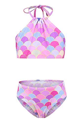Moon Tree Maillot de bain deux pièces pour filles Bikini à volants Pour enfants de à