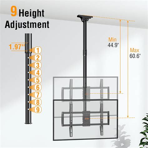 ELIVED Ceiling TV Mount For Most 37 75 Inch LED LCD OLED Flat Curved