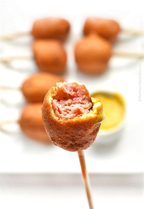 Smoked Sausage Corn Dogs Recipe She Wears Many Hats