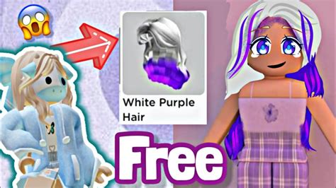 This Purple Hair Is Free On Roblox 🥰💜 Hurry Up Youtube