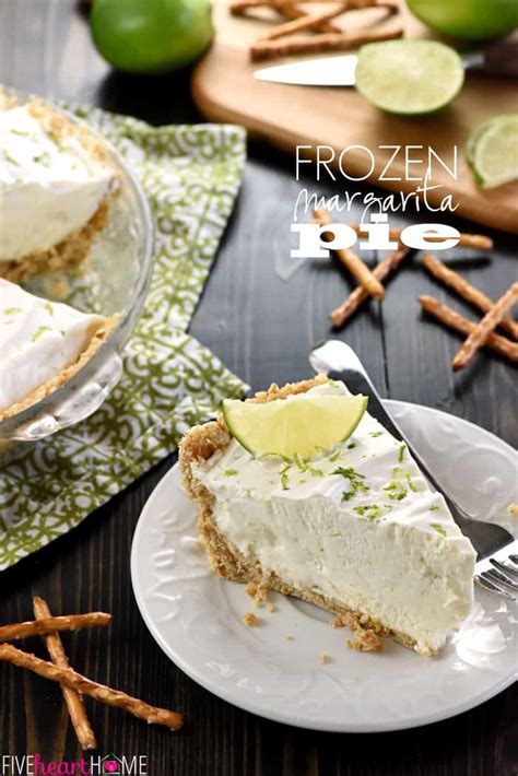 No Bake Frozen Margarita Pie FIVEheartHOME