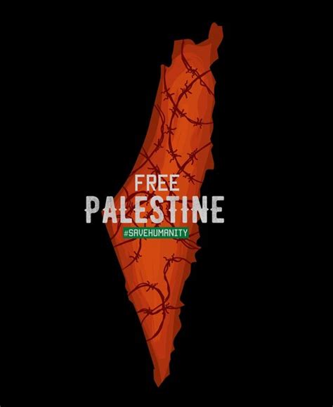 Premium Vector Vector Of Free Palestine With Barbed Wire Perfect For