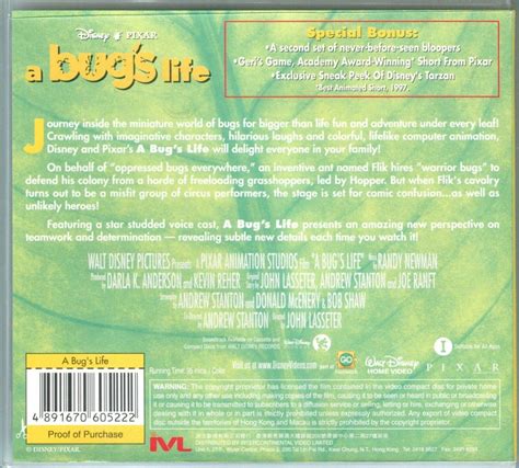 1998 A Bugs Life Original Video Cd Vcd Set Disney Pixar Rare Oop Hk