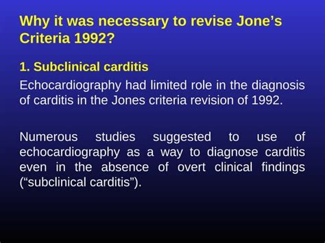 Modified Jones Criteria In The Era Of Echo Ppt