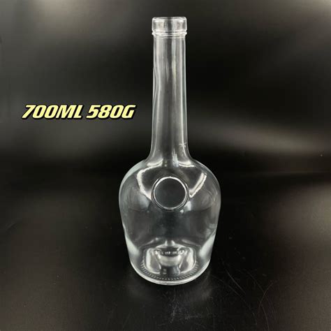 Jingna 700ml Long Neck Round Glass Wine Liquor Bottle For Whisky Vodka China Glass Bottle And