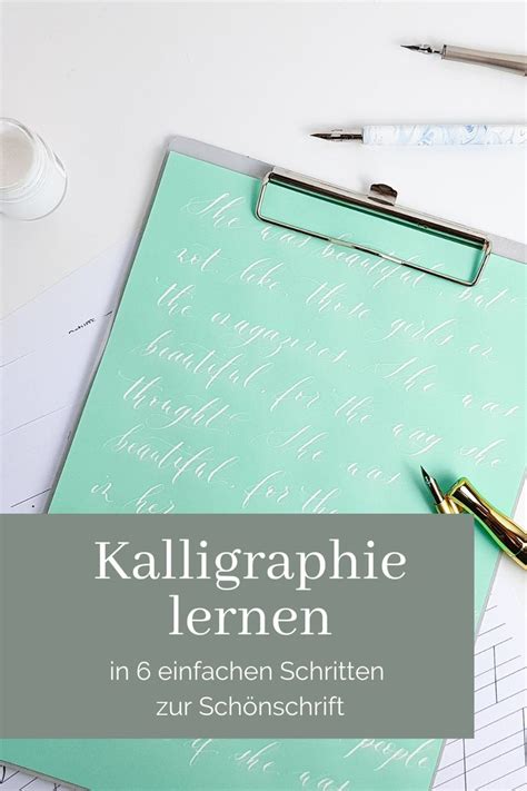 Kalligraphie Lernen In Einfachen Schritten Zur Sch Nschrift