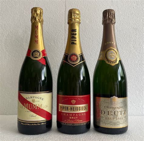 G H Mumm Cordon Rouge Piper Heidsieck Deutz Champagne Brut