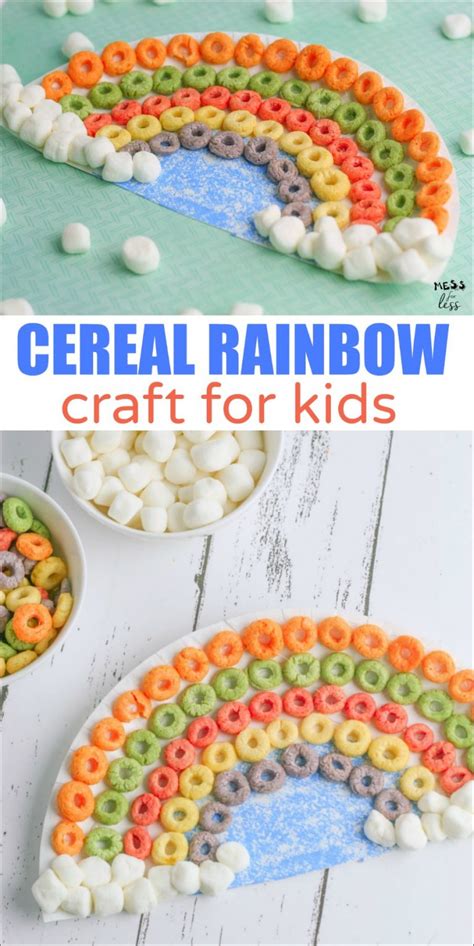 How to Make a Cereal Rainbow Craft - Mess for Less