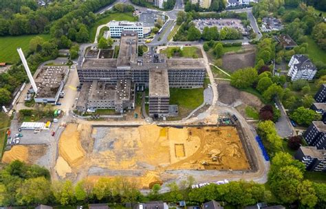 Velbert Von Oben Baustelle F R Einen Erweiterungs Neubau Auf Dem