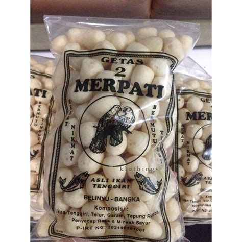 Jual Getes Cap Dua Merpati Getas Ikan Tenggiri Kerupuk Bangka 250gr