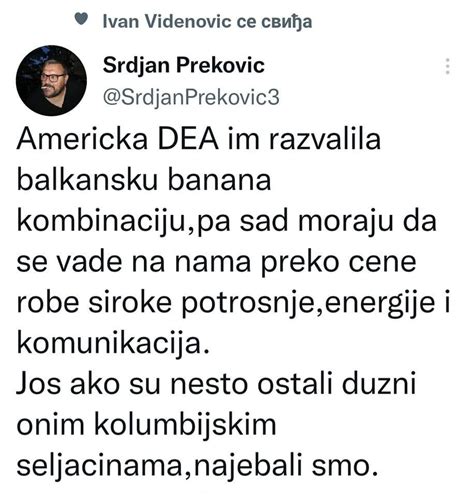 Srdjan Prekovic On Twitter Tvit Od Pre Godinu Dana I Sve Sto Treba Da