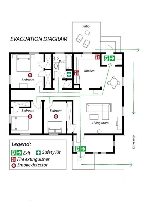 Custom Emergency Floor Plan Evacuation Plan Etsy