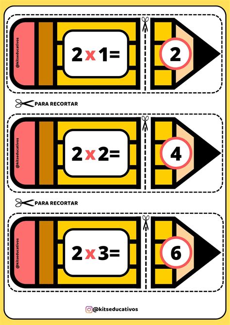 Tabuada Ensino fundamental Aprendizagem Tabuada divertida lápis da