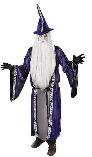 Mens Wizard /Robe Costume for Magician Merlin Fancy Dress Outfit Adult : Amazon.co.uk: Toys & Games